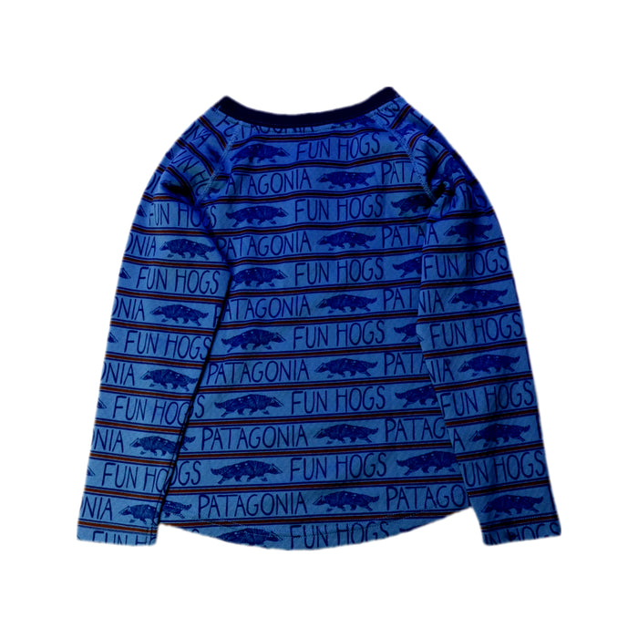A Blue Long Sleeve Tops from Patagonia in size 4T for boy. (Back View)