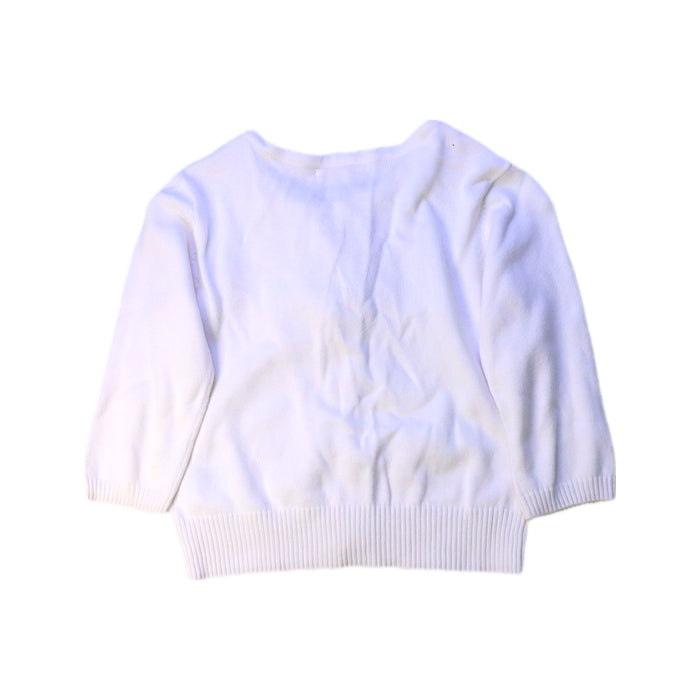 A White Cardigans from Momonittu in size 8Y for girl. (Back View)