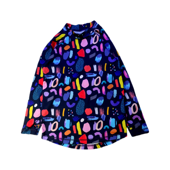 A Multicolour Rash Guards from Cosmo Crew in size 6T for neutral. (Front View)