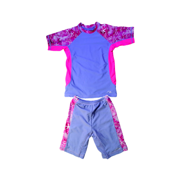 A Blue Swim Sets from Dolphin in size 6T for girl. (Front View)