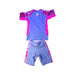 A Blue Swim Sets from Dolphin in size 6T for girl. (Back View)