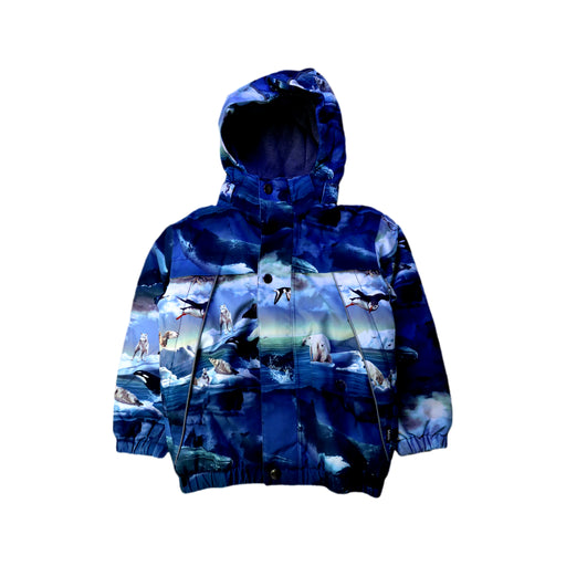 A Blue Puffer/Quilted Coats & Outerwear from Molo in size 6T for neutral. (Front View)