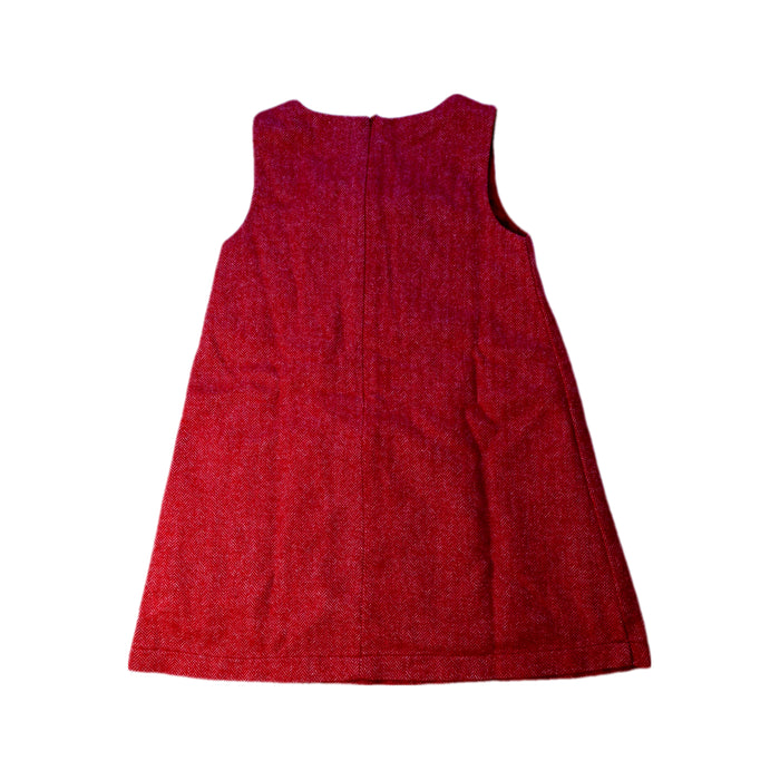 A Red Sleeveless Dresses from Confiture in size 4T for girl. (Back View)
