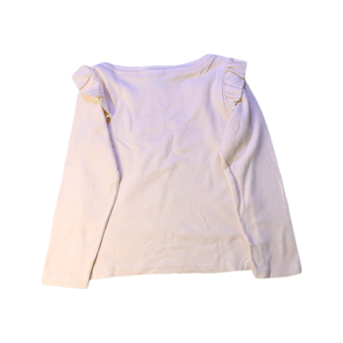 A White Long Sleeve Tops from Petit Bateau in size 4T for girl. (Back View)