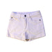 A White Shorts from Petit Bateau in size 6T for girl. (Front View)