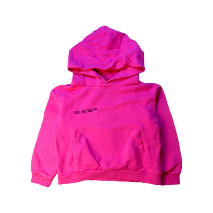 A Pink Hooded Sweatshirts from Pangaia in size 3T for girl. (Front View)