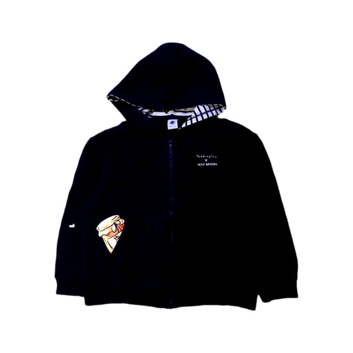 A Black Hooded Sweatshirts from Petit Bateau in size 7Y for girl. (Front View)
