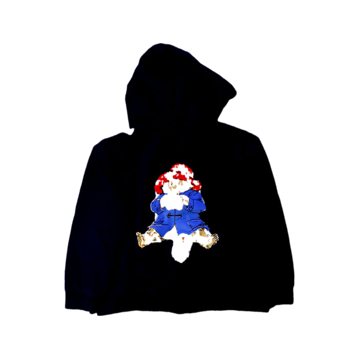 A Black Hooded Sweatshirts from Petit Bateau in size 7Y for girl. (Back View)