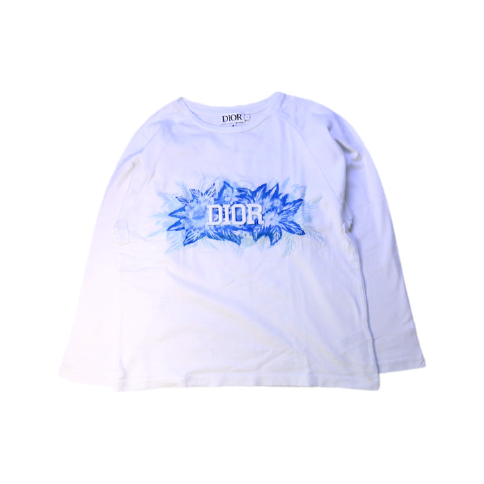 A White Long Sleeve T Shirts from Dior in size 8Y for girl. (Front View)