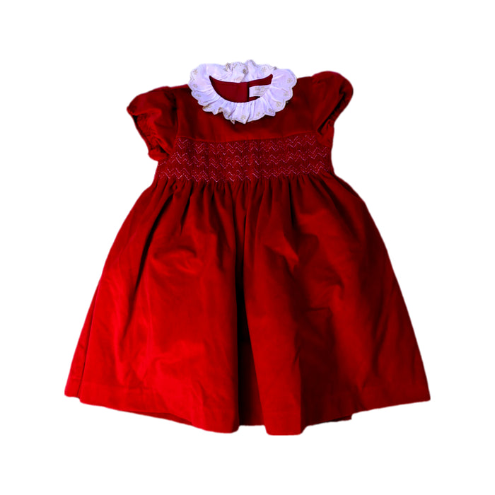 A Red Short Sleeve Dresses from Lily Rose in size 4T for girl. (Front View)