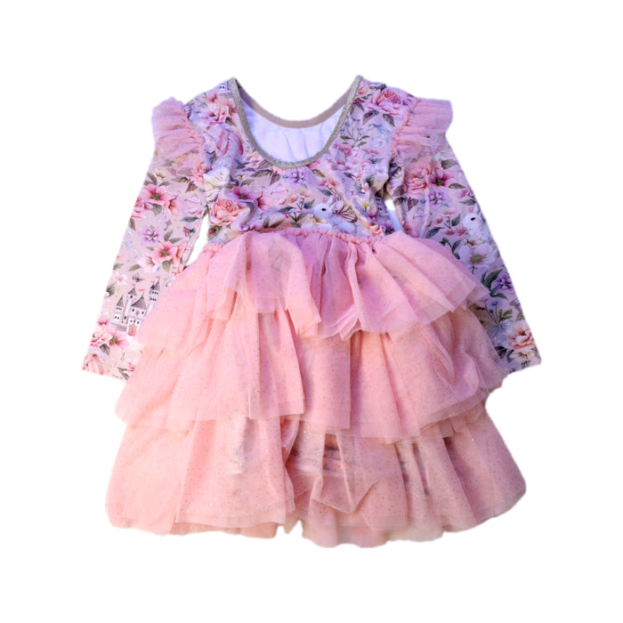 A Pink Long Sleeve Dresses from Fleur Harris in size 5T for girl. (Back View)