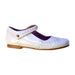 A White Flats from Jacadi in size 5T for girl. (Front View)