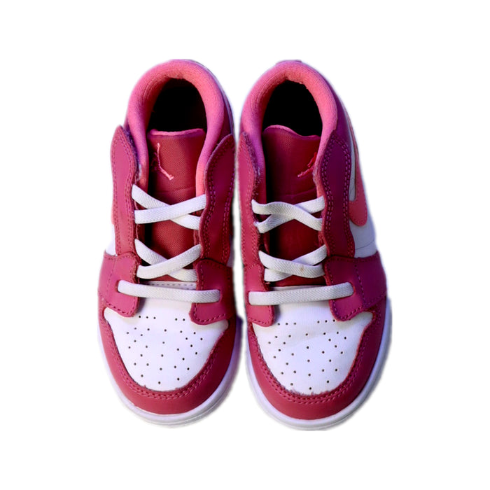 A Pink Sneakers from Air Jordan in size 4T for girl. (Back View)