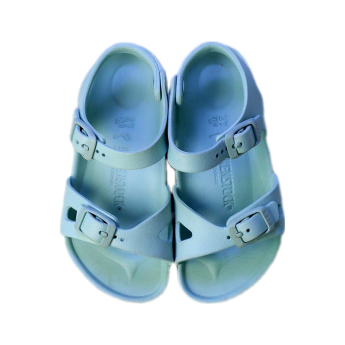 A White Sandals from Birkenstock in size 4T for neutral. (Back View)