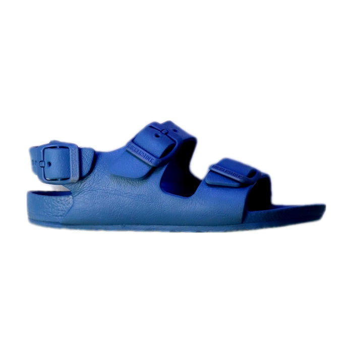A Blue Sandals from Birkenstock in size 6T for neutral. (Front View)