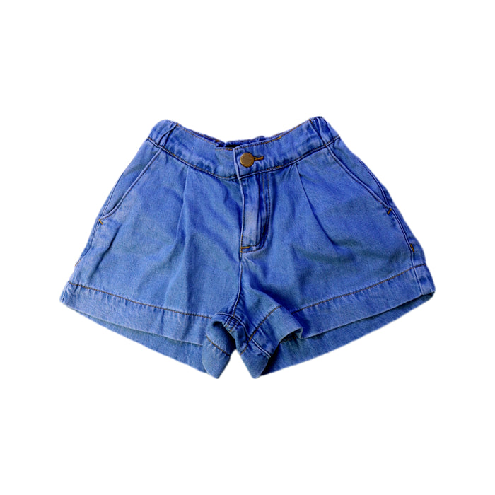 A Blue Shorts from Molo in size 4T for girl. (Front View)