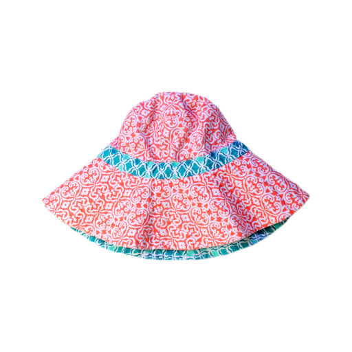 A Pink Sun Hats from Cabana Life in size 7Y for girl. (Front View)