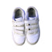 A White Sneakers from Adidas in size 7Y for boy. (Back View)