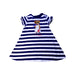 A Navy Short Sleeve Dresses from Polo Ralph Lauren in size 5T for girl. (Front View)