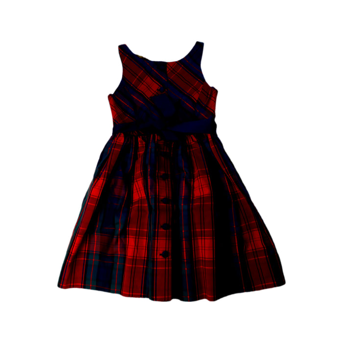 A Red Sleeveless Dresses from Polo Ralph Lauren in size 6T for girl. (Back View)