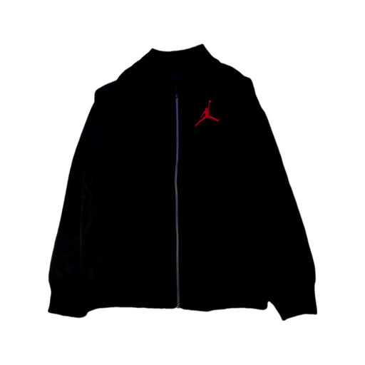 A Black Lightweight Jackets from Air Jordan in size 12Y for boy. (Front View)
