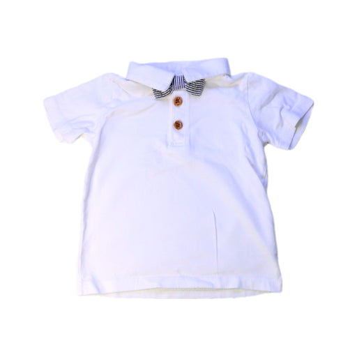 A White Short Sleeve Polos from David Jones in size 12-18M for boy. (Front View)