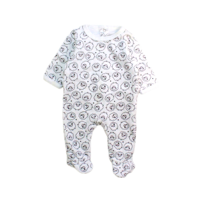 A White Onesies from Vertbaudet in size Newborn for neutral. (Front View)