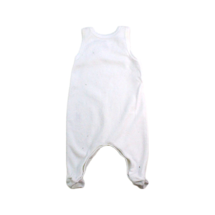 A White Long Overalls from Petit Bateau in size Newborn for neutral. (Back View)