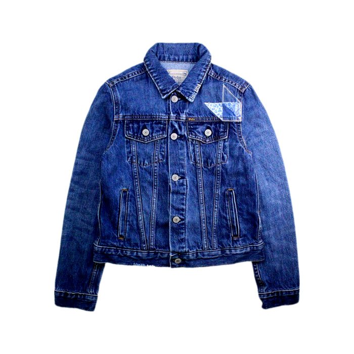 A Navy Lightweight Jackets from Polo Ralph Lauren in size 12Y for girl. (Front View)