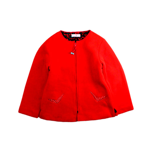 A Red Coats from Tang'Roulou in size 6T for girl. (Front View)