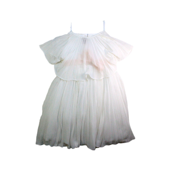 A White Sleeveless Dresses from Monsoon in size 6T for girl. (Back View)