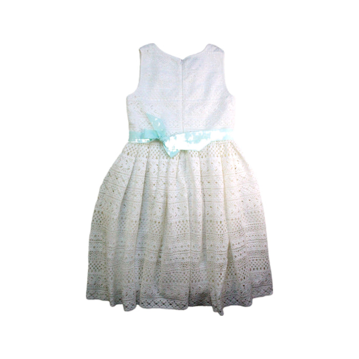 A White Sleeveless Dresses from Monsoon in size 9Y for girl. (Back View)