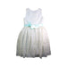 A White Sleeveless Dresses from Monsoon in size 9Y for girl. (Back View)