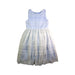 A Blue Sleeveless Dresses from Monsoon in size 9Y for girl. (Front View)