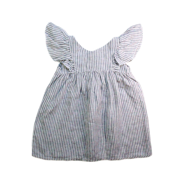 A White Sleeveless Dresses from Dannie and Lilou in size 6-12M for girl. (Back View)