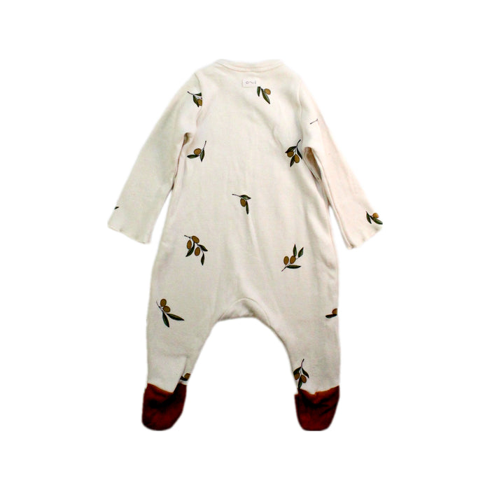 A White Long Sleeve Rompers from Organic Zoo in size 0-3M for neutral. (Back View)