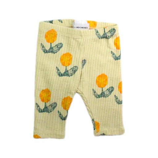 A Yellow Leggings from Bobo Choses in size 3-6M for girl. (Front View)