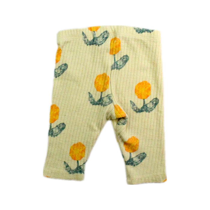 A Yellow Leggings from Bobo Choses in size 3-6M for girl. (Back View)