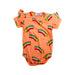A Orange Short Sleeve Bodysuits from CARLIJNQ in size 3-6M for girl. (Front View)