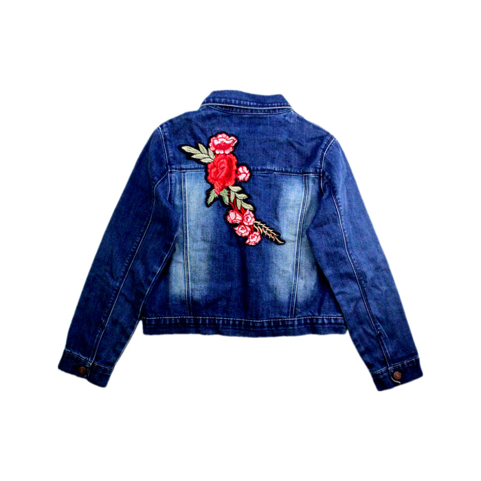 A Blue Lightweight Jackets from Orchestra in size 10Y for girl. (Back View)