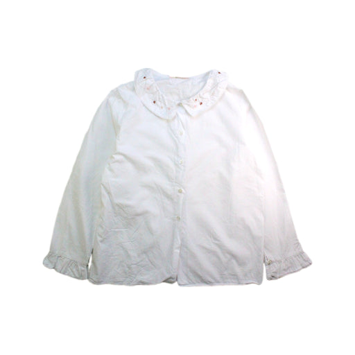 A White Long Sleeve Shirts from Bonpoint in size 10Y for girl. (Front View)