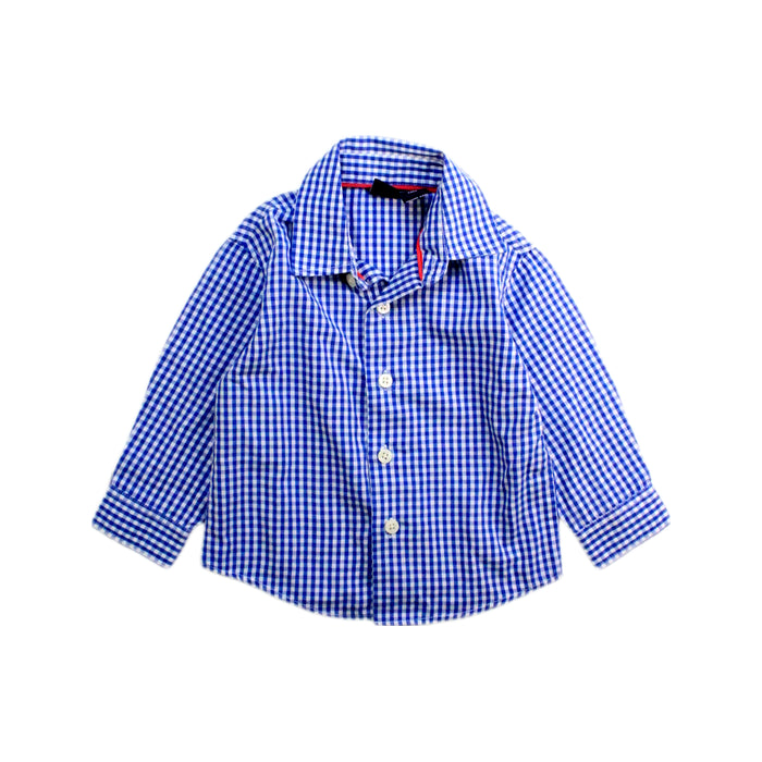 A Blue Long Sleeve Shirts from Nautica in size 6-12M for boy. (Front View)