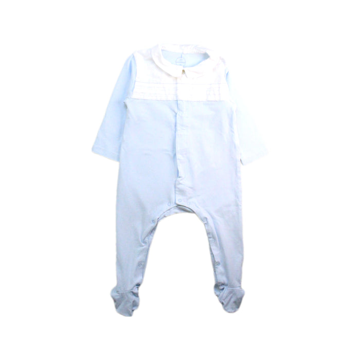 A Blue Onesies from Laranjinha in size 6-12M for boy. (Front View)