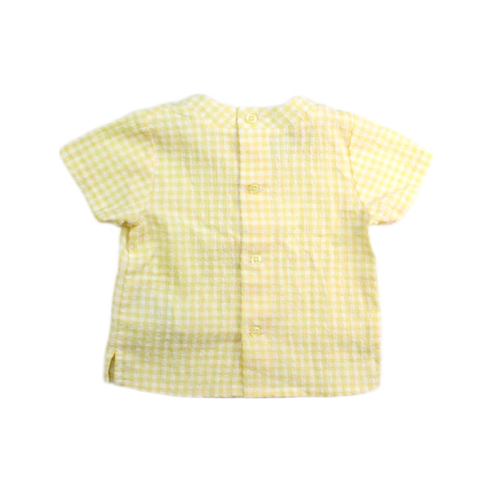 A Yellow Short Sleeve Shirts from Paz Rodriguez in size 3-6M for boy. (Back View)