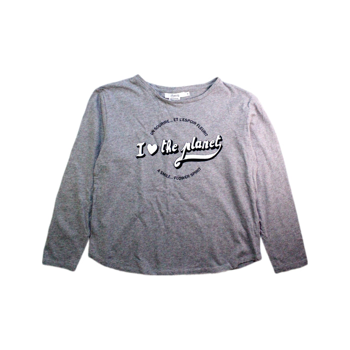 A Grey Long Sleeve T Shirts from Bonpoint in size 10Y for girl. (Front View)