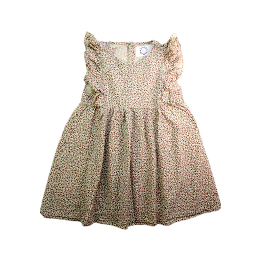 A Beige Sleeveless Dresses from Konges Sløjd in size 4T for girl. (Front View)