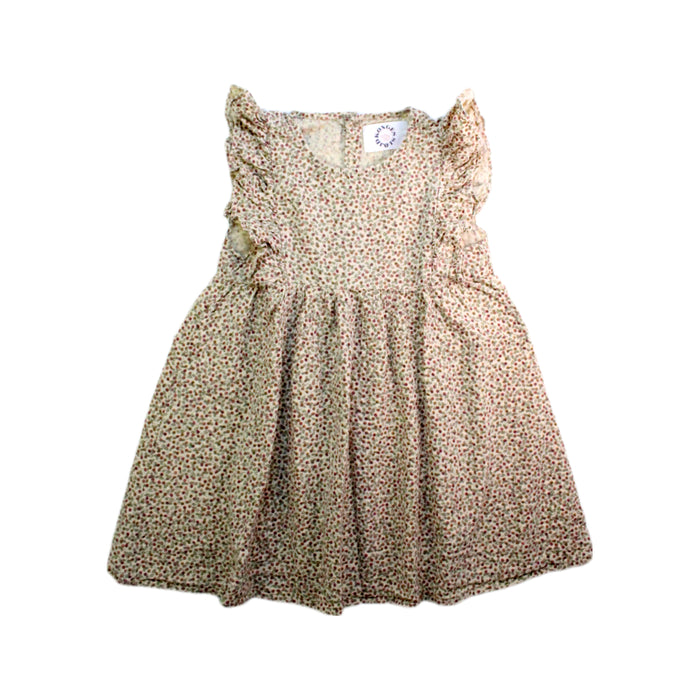 A Beige Sleeveless Dresses from Konges Sløjd in size 4T for girl. (Front View)