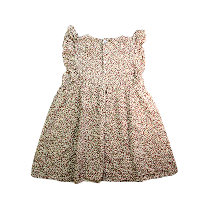 A Beige Sleeveless Dresses from Konges Sløjd in size 4T for girl. (Back View)