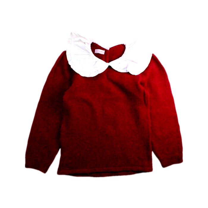 A Red Long Sleeve Tops from La Coqueta in size 6T for girl. (Front View)