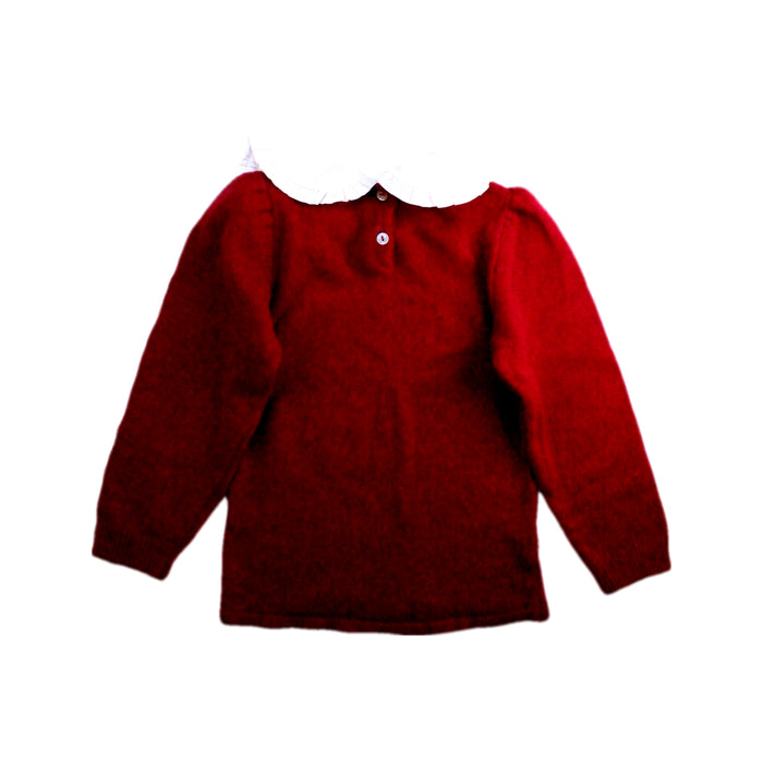 A Red Long Sleeve Tops from La Coqueta in size 6T for girl. (Back View)